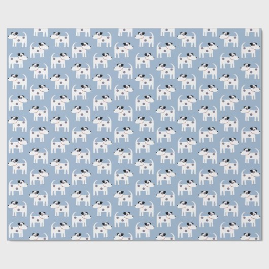 Jack Russell Parson Terrier Dog Pattern Cadeaupapier (Vlak)