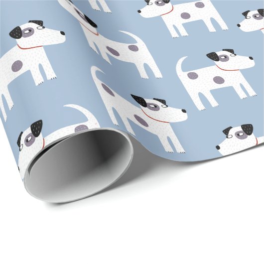 Jack Russell Parson Terrier Dog Pattern Cadeaupapier (Rol Hoek)