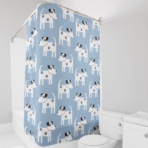 Jack Russell Parson Terrier Dog Pattern Douchegordijn
