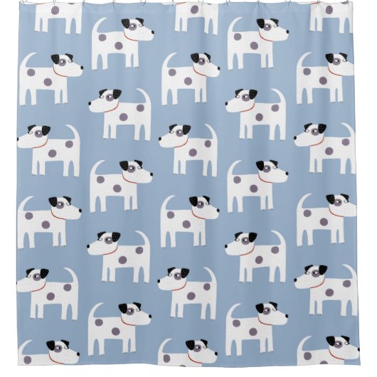 Jack Russell Parson Terrier Dog Pattern Douchegordijn (Voorkant)