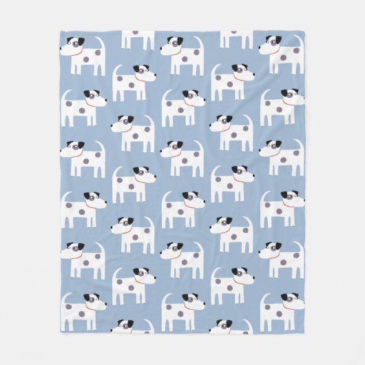 Jack Russell Parson Terrier Dog Pattern Fleece Deken (Voorkant)