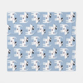 Jack Russell Parson Terrier Dog Pattern Fleece Deken (Voorkant (Horizontaal))