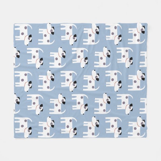 Jack Russell Parson Terrier Dog Pattern Fleece Deken (Voorkant (Horizontaal))
