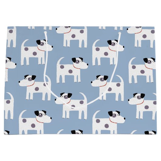Jack Russell Parson Terrier Dog Pattern Groot Cadeauzakje (Voorkant)