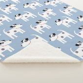 Jack Russell Parson Terrier Dog Pattern Sherpa Deken (3/4)