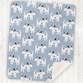Jack Russell Parson Terrier Dog Pattern Sherpa Deken