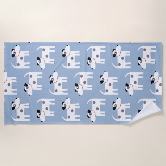 Jack Russell Parson Terrier Dog Pattern Strandlaken (Voorkant)