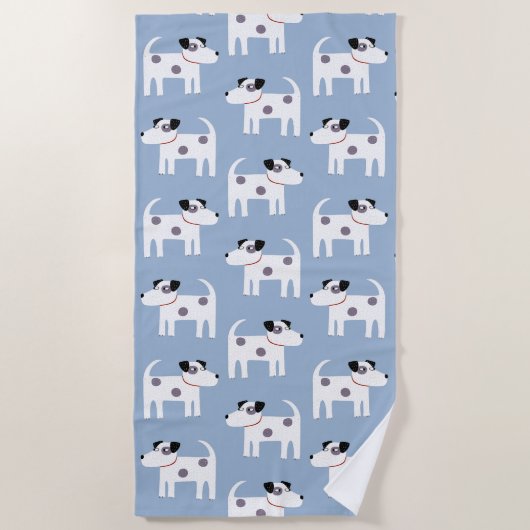 Jack Russell Parson Terrier Dog Pattern Strandlaken (Voorkant)