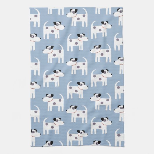 Jack Russell Parson Terrier Dog Pattern Theedoek (Verticaal)