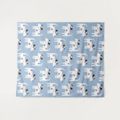 Jack Russell Parson Terrier Dog Pattern Wandkleed (Voorkant (horizontaal))
