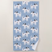 Jack Russell Parson Terrier Hondenpatroon Strandlaken (Voorkant)