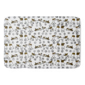 Jack Russell Paw Print Bath Mat (Voorkant)