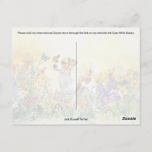 Jack Russell Postcrossing - Briefkaart (Achterkant)