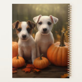 Jack Russell Pup Autumn Delight Pumpkin Planner (Achterkant)