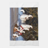 Jack Russell Puppies Theedoek (Verticaal)