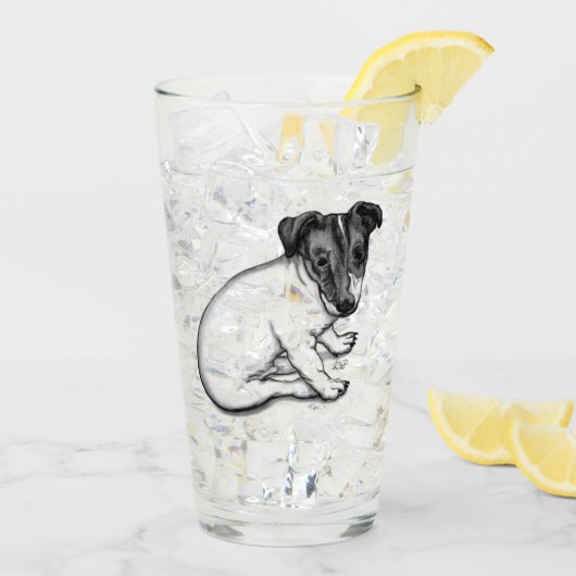 Jack Russell Puppy 10 weken oud Glas (Achterkant ijs)