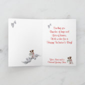 Jack Russell Puppy Aanpassen IT Valentijn Groeten Feestdagen Kaart (Binnen)