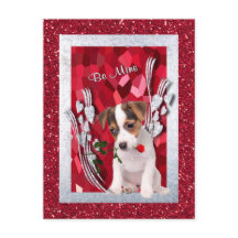 Jack Russell Puppy Be Mine Valentijn Briefkaart