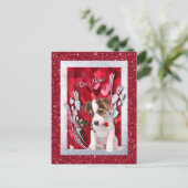 Jack Russell Puppy Be Mine Valentijn Briefkaart (Staand voorkant)