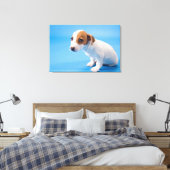 Jack Russell Puppy Canvas Afdruk (Insitu (Slaapkamer))