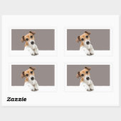 Jack Russell Puppy Dog Cute Schattig Sweet Rechthoekige Sticker (Vel)