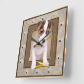 Jack Russell Puppy Gold Wall klok (Hoek)