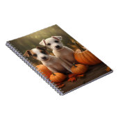 Jack Russell Puppy Herfst Delight Pompoen Notitieboek (Rechterzijde)