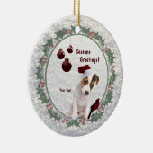  Jack Russell Puppy Hugs Kisses Design Keramisch Ornament (Rechts)
