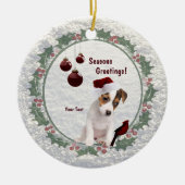  Jack Russell Puppy Hugs Kisses Design Keramisch Ornament (Voorkant)