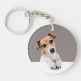 Jack Russell Puppy Lief Aanbiddelijk Baby Jack Sleutelhanger