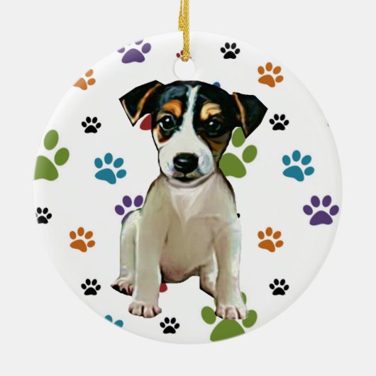 Jack Russell Puppy Ornament (Achterkant)