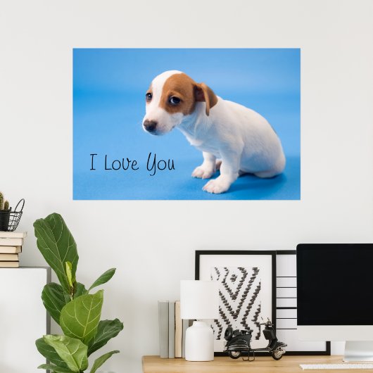 Jack Russell Puppy Poster (Thuiskantoor)