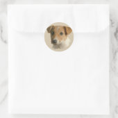 Jack Russell Puppy Ronde Sticker (Tas)