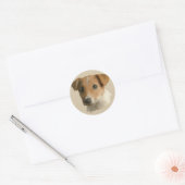 Jack Russell Puppy Ronde Sticker (Envelop)