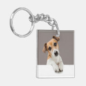 Jack Russell Puppy Sweet Schattig Baby Jack Sleutelhanger (Voorkant Links)