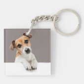 Jack Russell Puppy Sweet Schattig Baby Jack Sleutelhanger (Achterkant)