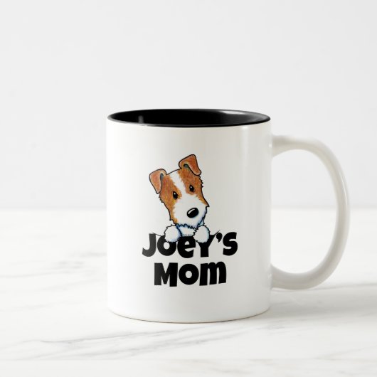 Jack Russell Puppy Tweekleurige Koffiemok (Rechts)