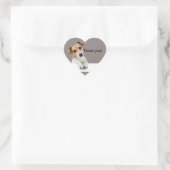 Jack Russell Puppy Zoete Liefste Hartsticker Hart Sticker (Tas)