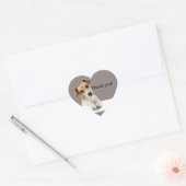 Jack Russell Puppy Zoete Liefste Hartsticker Hart Sticker (Envelop)