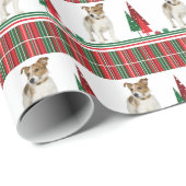 Jack Russell Retro kerstinpakken papier (Rol Hoek)