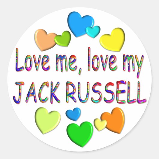 JACK RUSSELL RONDE STICKER (Voorkant)