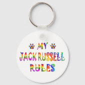Jack Russell Rules Fun Sleutelhanger (Voorkant)