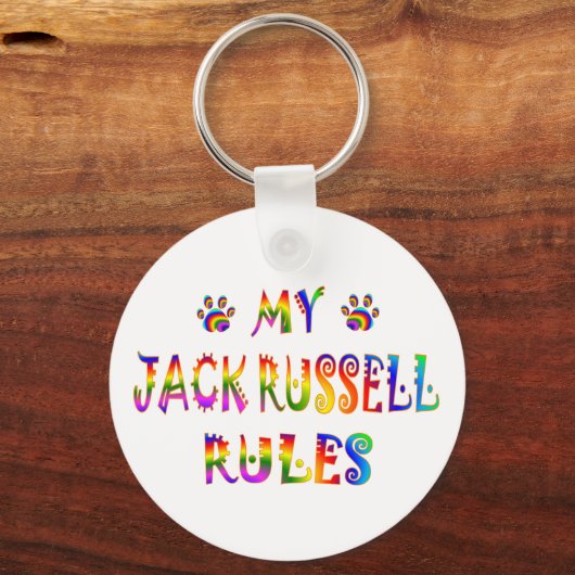Jack Russell Rules Fun Sleutelhanger (Voorkant)