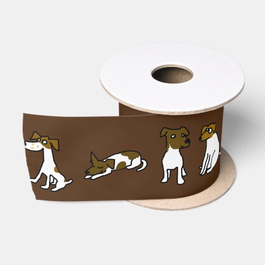 Jack Russell Satijnen Lint (Spoel)
