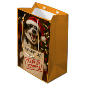 Jack Russell schattige stoute lijst cadeautas (Achterkant Gekanteld)