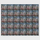 Jack Russell Sneeuw Sleebal Kerst Decoratie Cadeaupapier (Vlak)