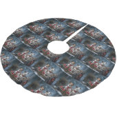 Jack Russell Snowy Sleigh Kerstdecoratie Kerstboom Rok (Gekanteld)