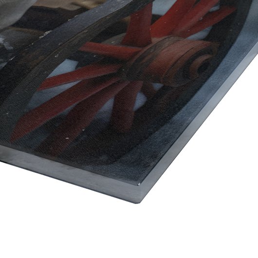 Jack Russell Snowy Sleigh Kerstdecoratie Snijplank (Hoek)