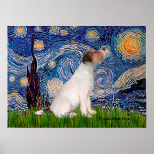 Jack Russell Terrier 5 - Sterrennacht Poster
