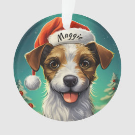 Jack Russell Terrier Aangepaste Kerstversiering Ornament